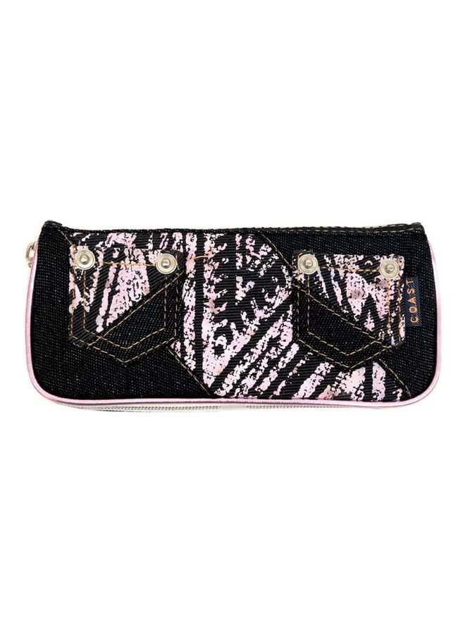 Denim Pencil Zipper Bag Multicolour - Image 1