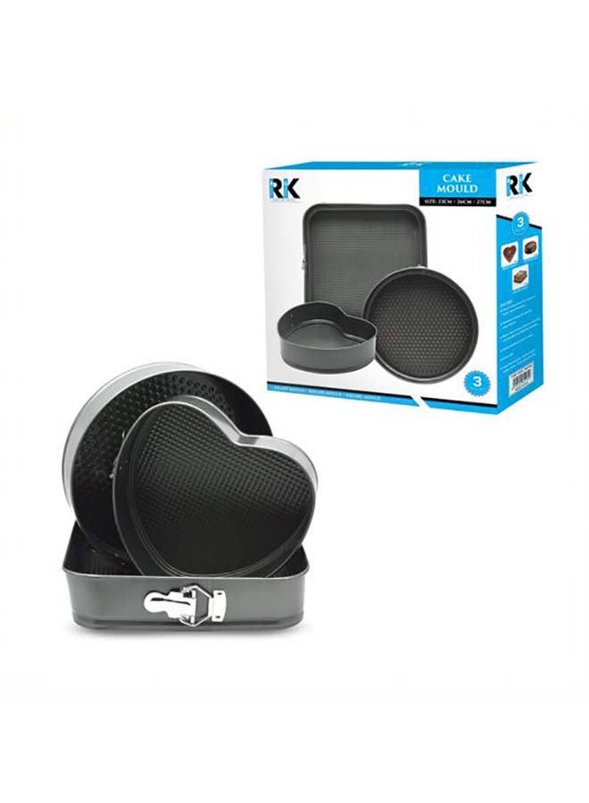 RK 3-Piece Non Stick Baking Pan Set Black 23, 26, 27cm - Image 2
