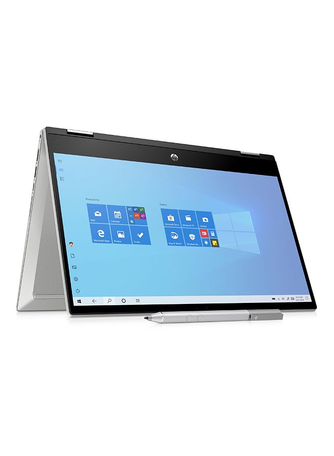 HP Pavilion x360 14 Core i7 14 inch/16GB RAM/512GB HDD/Intel Iris Xe Graphic Card English/Arabic Natural Silver - Image 4