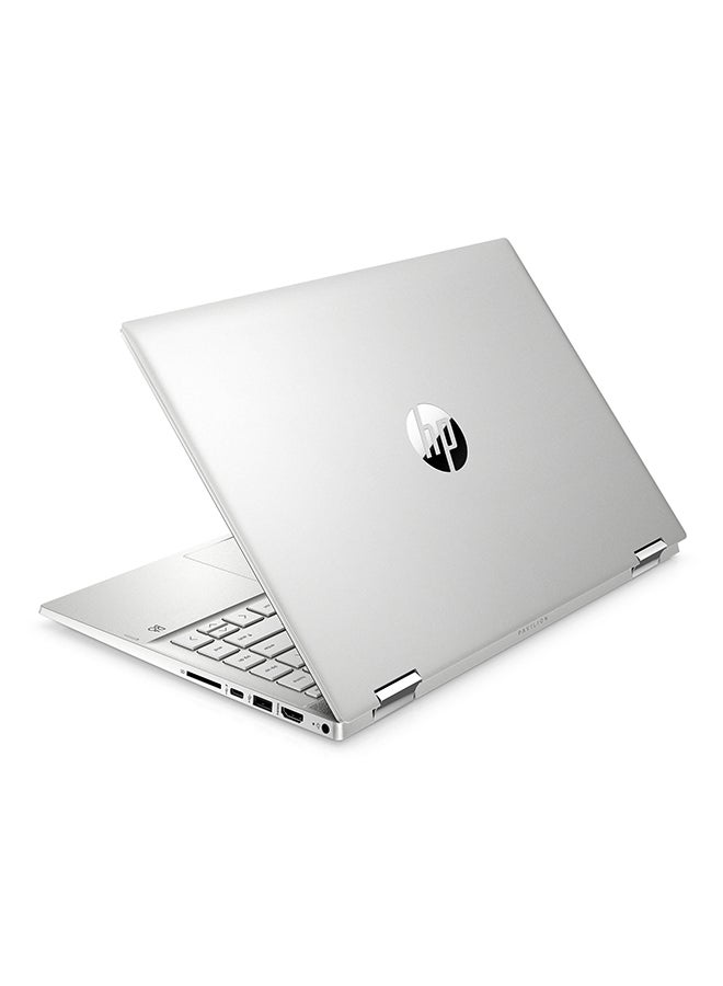 HP Pavilion x360 14 Core i7 14 inch/16GB RAM/512GB HDD/Intel Iris Xe Graphic Card English/Arabic Natural Silver - Image 2
