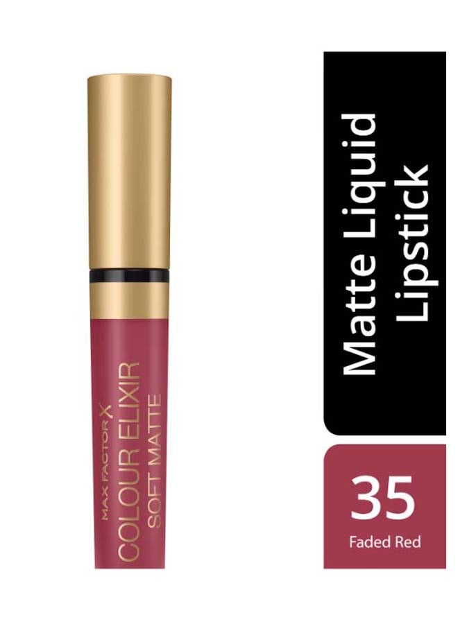 Max Factor Colour Elixir Soft Matte Lipstick – 035 –Faded Red  - Image 4