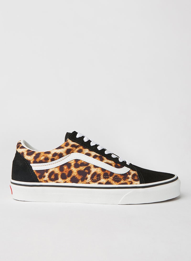 Unisex Leopard Old Skool Sneakers (Leopard) Black/True White - v1613555873/N43129528V_1
