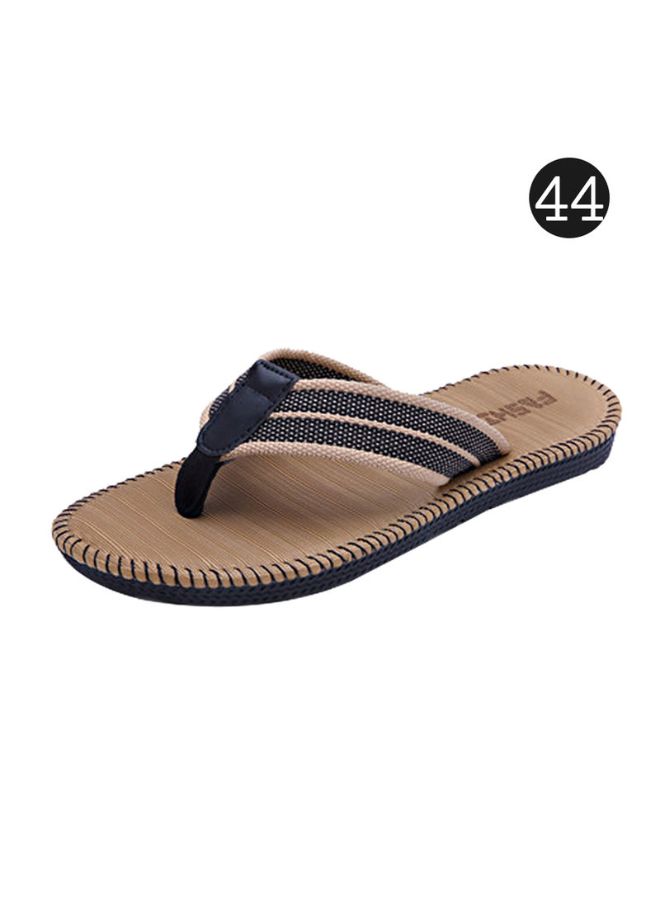 Comfortable Footbed Flat Sandals Brown/Black 