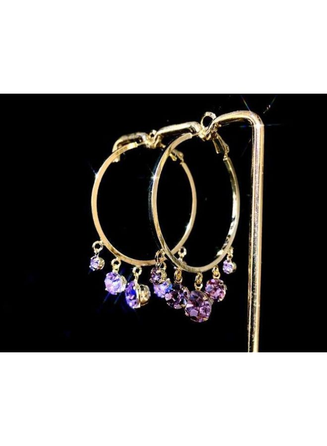 J&J - 925 Silver Needle Diamond Tassel Earrings - Image 1