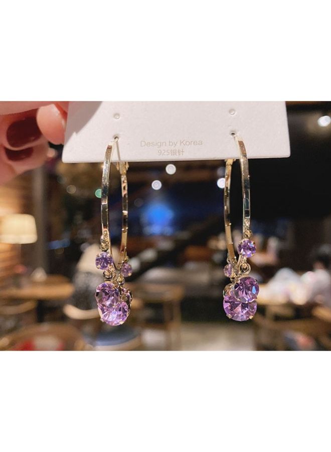 J&J - 925 Silver Needle Diamond Tassel Earrings - Image 1