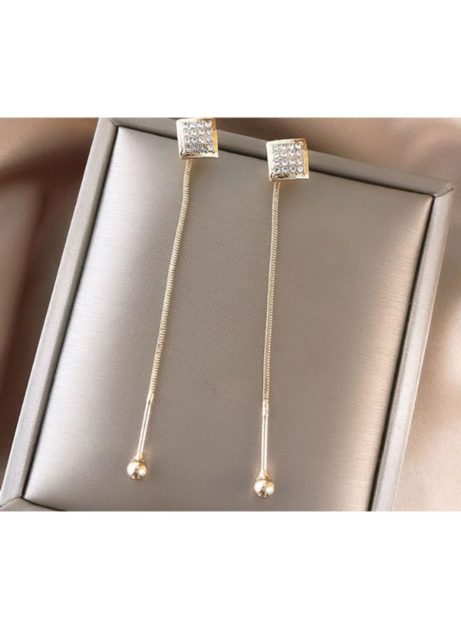 J&J 925 Silver Needle Korean Style Square Earrings  - Image 2