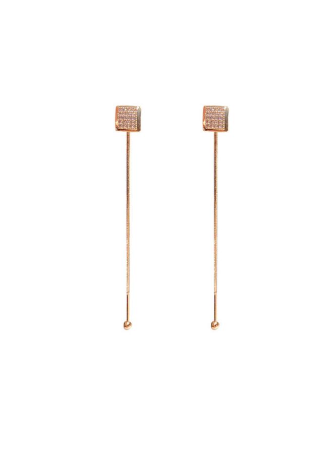 J&J 925 Silver Needle Korean Style Square Earrings  - Image 1