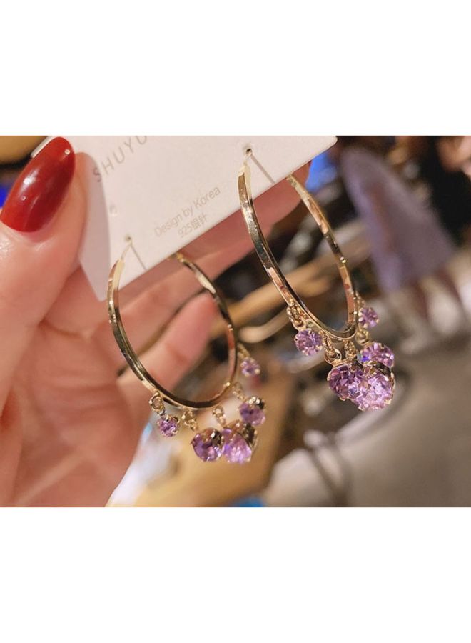 J&J - 925 Silver Needle Diamond Tassel Earrings - Image 1