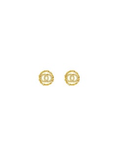 Fashion Temperament Popular Double Circle Diamond Earrings