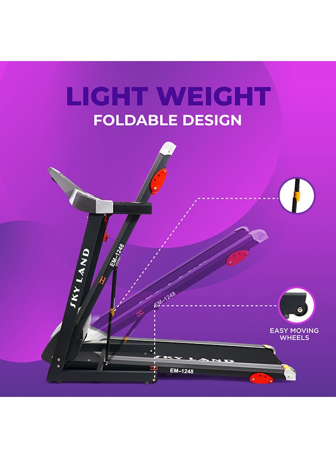SkyLand 4HP Peak Lightweight Foldable Motorized Treadmill With Speaker-3-yr Motor & Lifetime Frame Warranty 60.6D x 27.2W x 51.6H  - Image 4