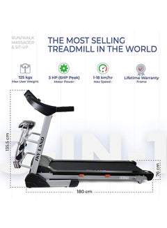 SkyLand Fitness Motorized Treadmill With Auto Incline, Massager Belt And Bluetooth Speaker EM-1272  - Image 2