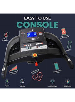 SkyLand Fitness Motorized Treadmill With Auto Incline, Massager Belt And Bluetooth Speaker EM-1272  - Image 3
