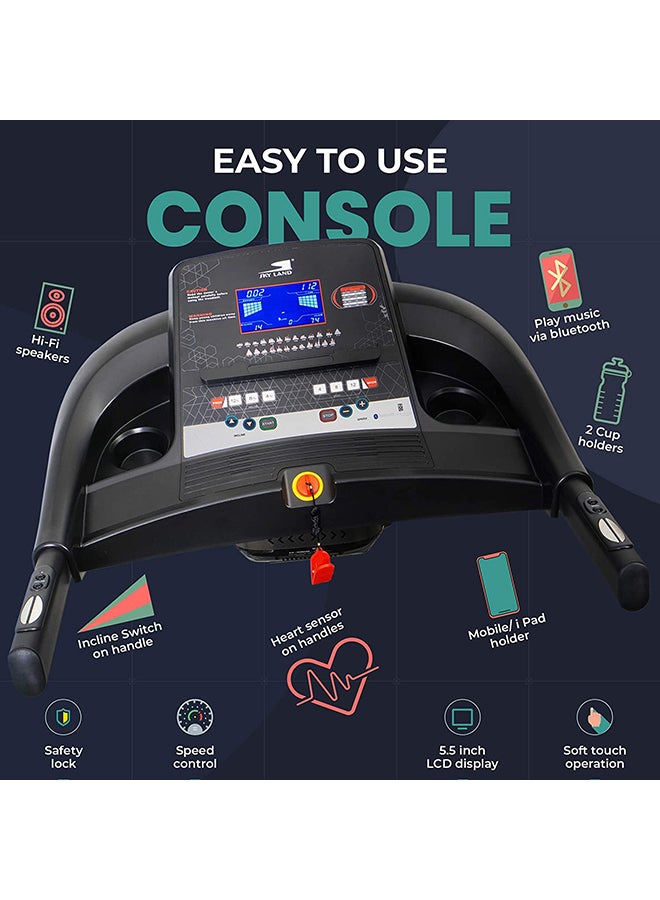 SkyLand Fitness Motorized Treadmill With Auto Incline, Massager Belt And Bluetooth Speaker EM-1272  - Image 3