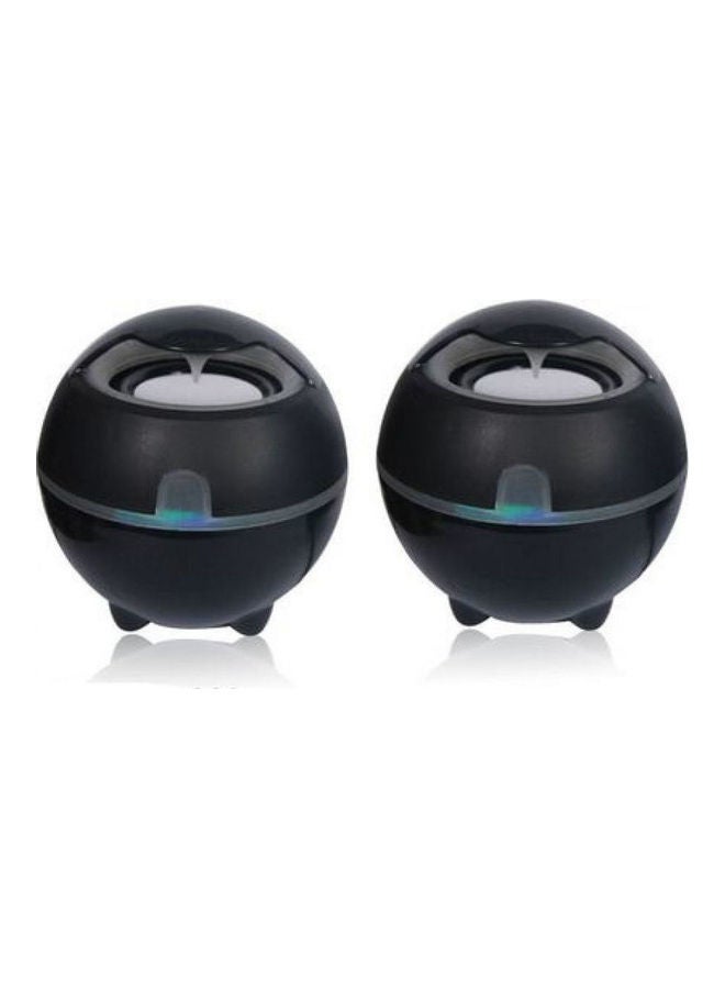 Kisonli - 2-Piece USB Input Portable Mini Speaker Set S-999 Black - Image 1