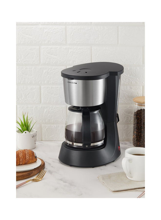 LAWAZIM 12-Cup Drip Coffee Maker With Reusable And Removable Filter 1000.0 W 05-2411-02 Silver/Black  - Image 4