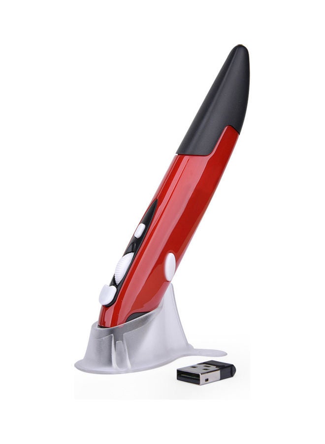 Generic USB Cordless Optical Pen Mouse Red 