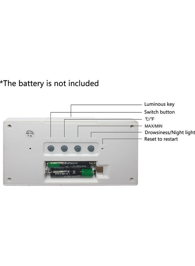 Electronic Clock Black 14.00*3.50*8.00cm - Image 4