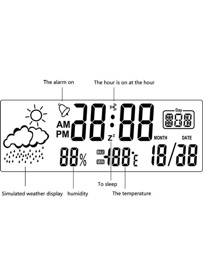 Electronic Clock White 14.00*3.50*8.00cm - Image 4