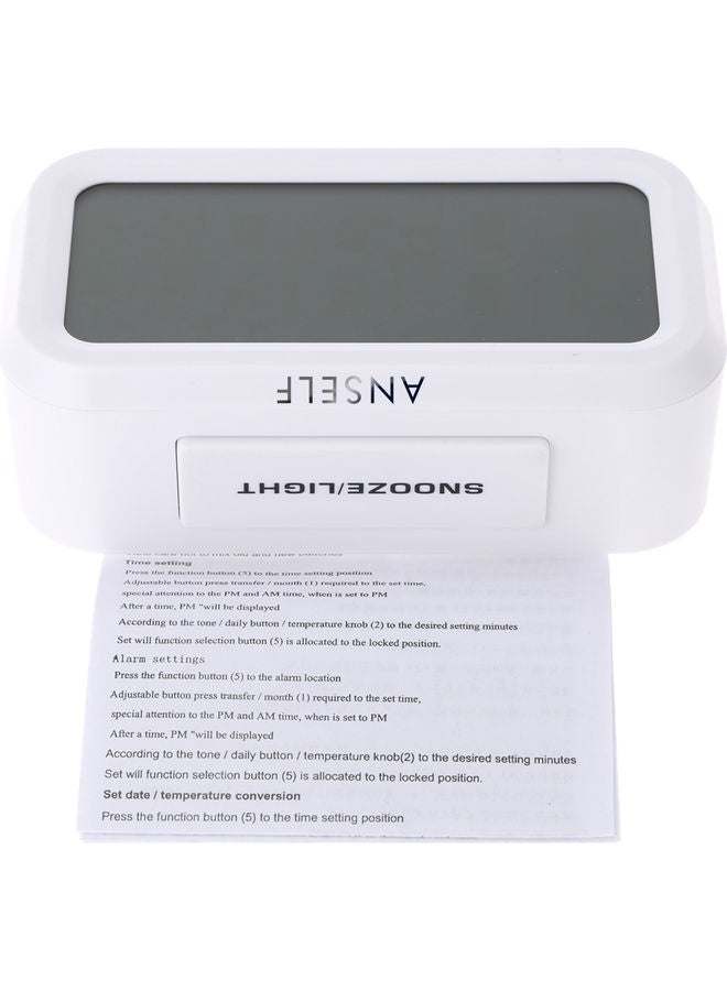 Digital Clock White 14.90*5.50*9.00cm - Image 4