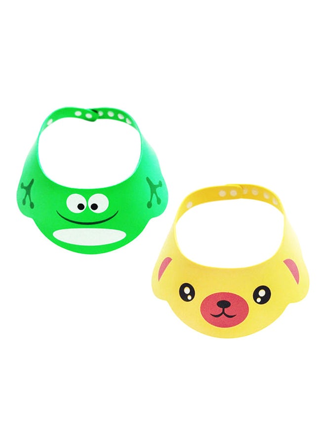 ستار بيبيز طقم قبعات استحمام للأطفال مكون من قطعتين أخضر/أصفر 31x47سم - Image 1