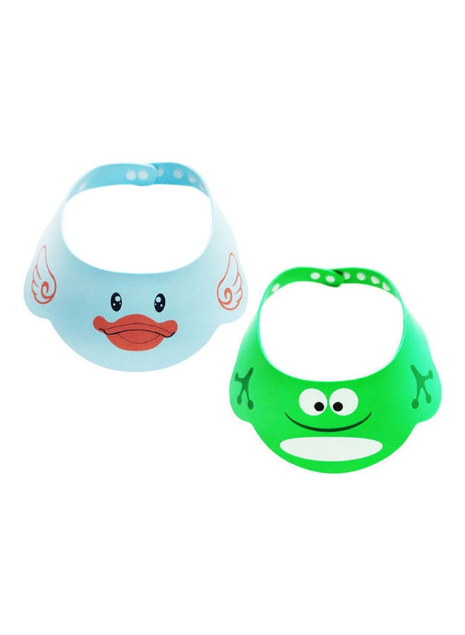 ستار بيبيز طقم قبعات استحمام للأطفال مكون من قطعتين أخضر/أزرق 31x47سم - Image 1