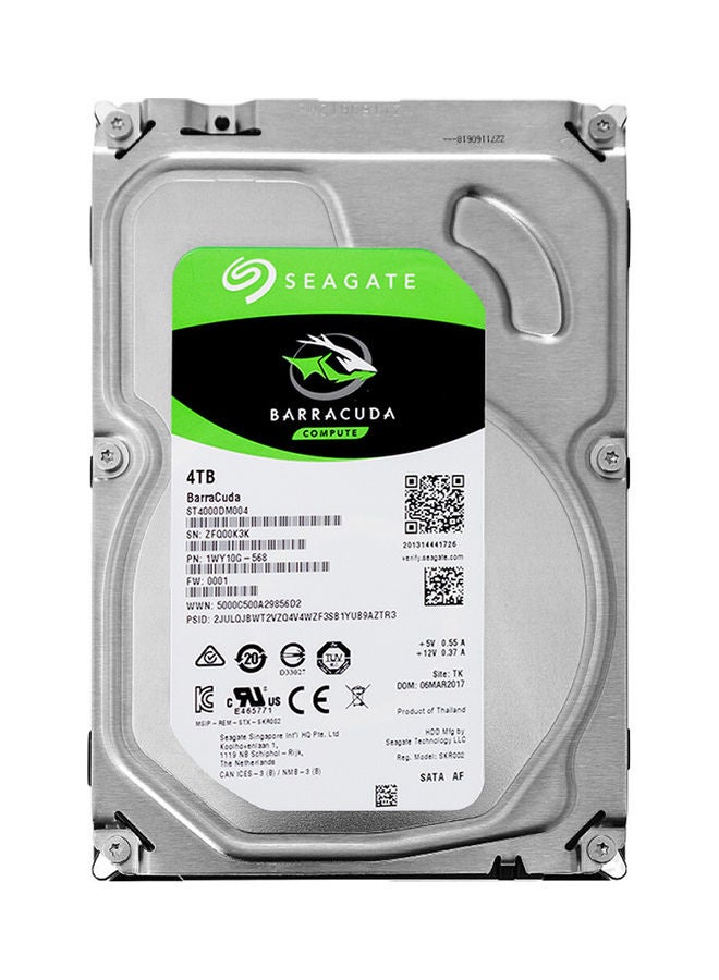 Seagate - BarraCuda Series ST4000DM004 3.5 inch Mechanical Hard Disk SATA Internal HDD 4TB 5400RPM 256MB Cache for PC/Mac 4 TB - Image 1
