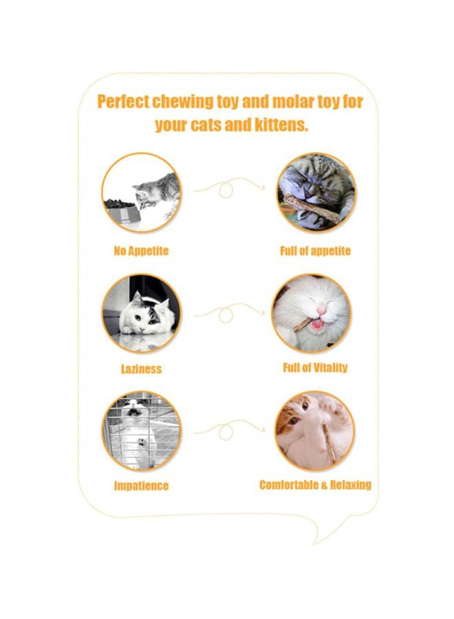 20-Piece Stick Chew Cat Toy Beige - Image 4