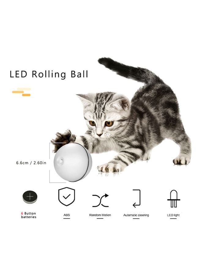 Generic LED Rolling Ball Toy White/Black 13.5 x 11.6cm - Image 3