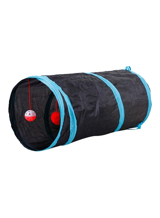 لعبة تفاعلية للقطط على نفق قابل للطي الأسود / الأزرق 32x32سم - Image 1