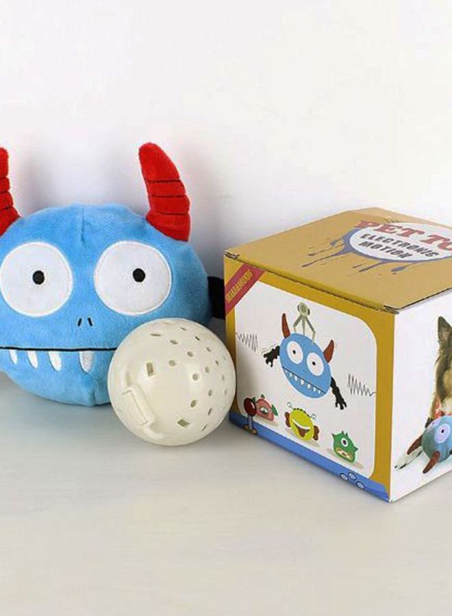 Interactive Squeaky Toy For Dogs Blue/Red/White 14cm - Image 2