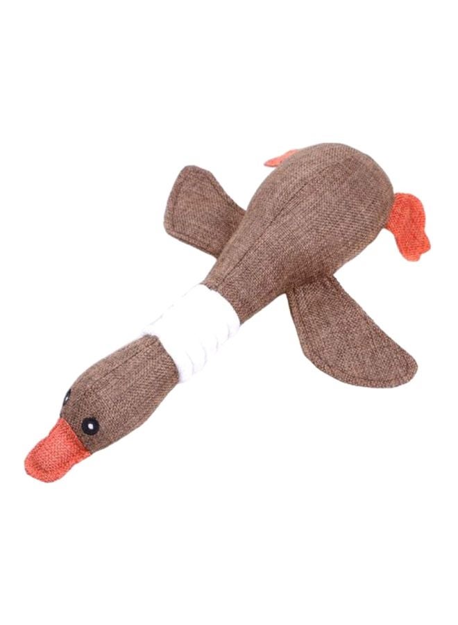 Squeaky Dog Biting Toy Brown/White/Red 32x23cm - Image 1
