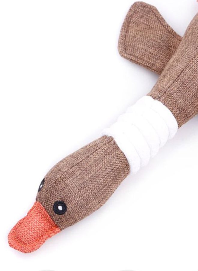 Squeaky Dog Biting Toy Brown/White/Red 32x23cm - Image 2