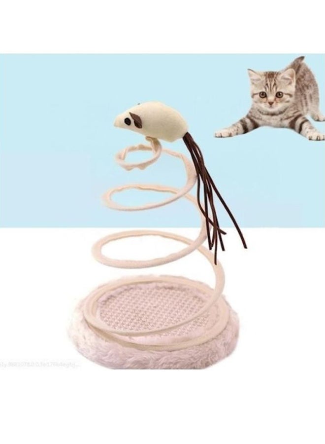 دمية الفأر القافز من القطيفة بيج - Image 4