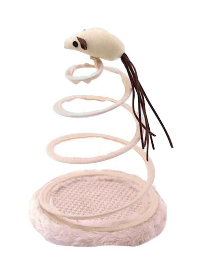 دمية الفأر القافز من القطيفة بيج - Image 1