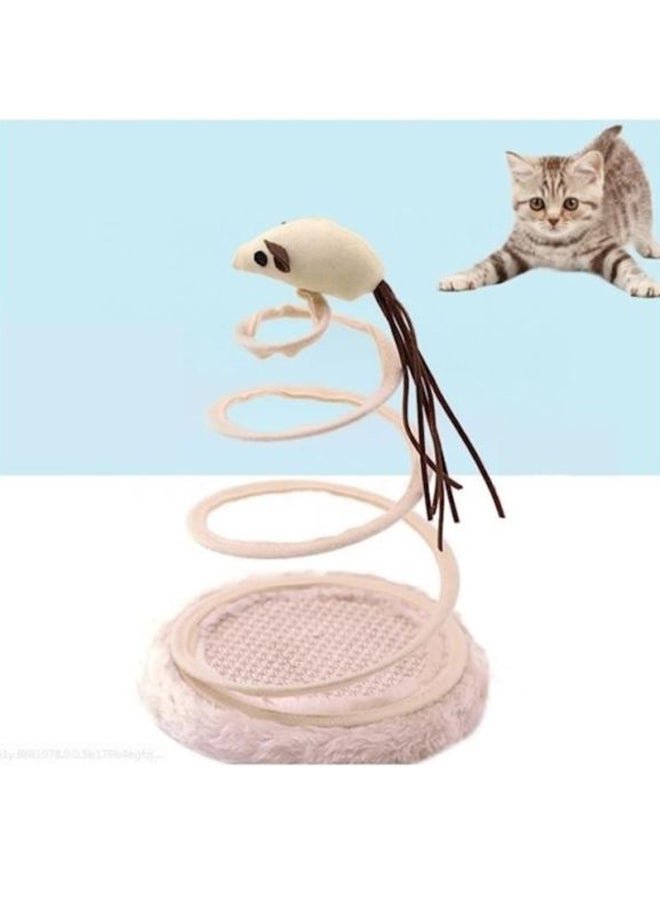 دمية الفأر القافز من القطيفة بيج - Image 4