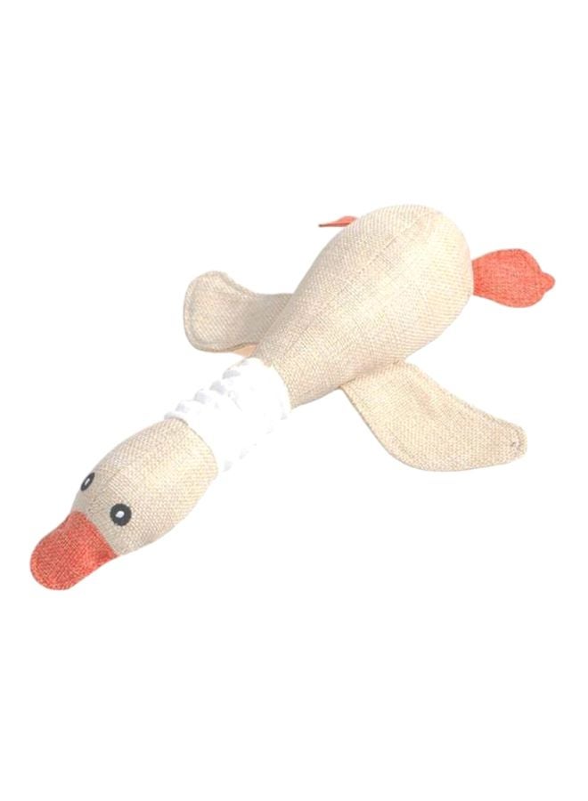 Squeaky Dog Biting Toy Beige/White/Red 32 x 23cm - Image 1