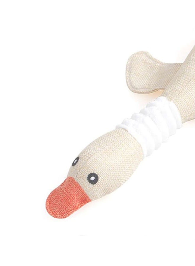 Squeaky Dog Biting Toy Beige/White/Red 32 x 23cm - Image 2