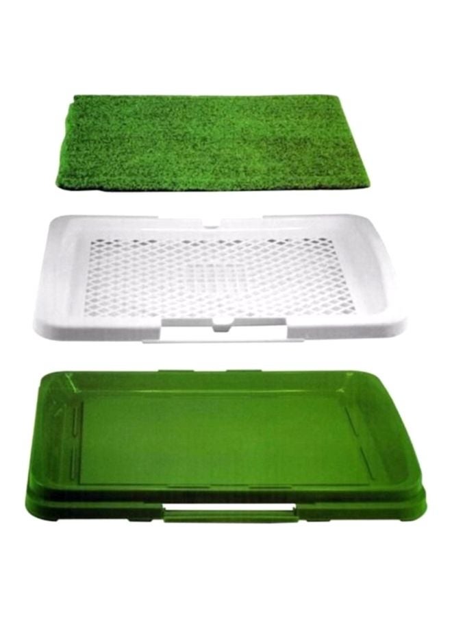 رقعة للتدريب على العشب في الأماكن الداخلية أخضر/أبيض 47x6x33سم
