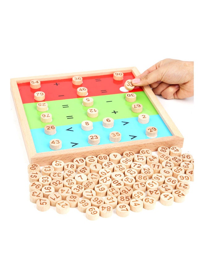Wooden 1-100 Cognitive Numbers Board Game - Image 1