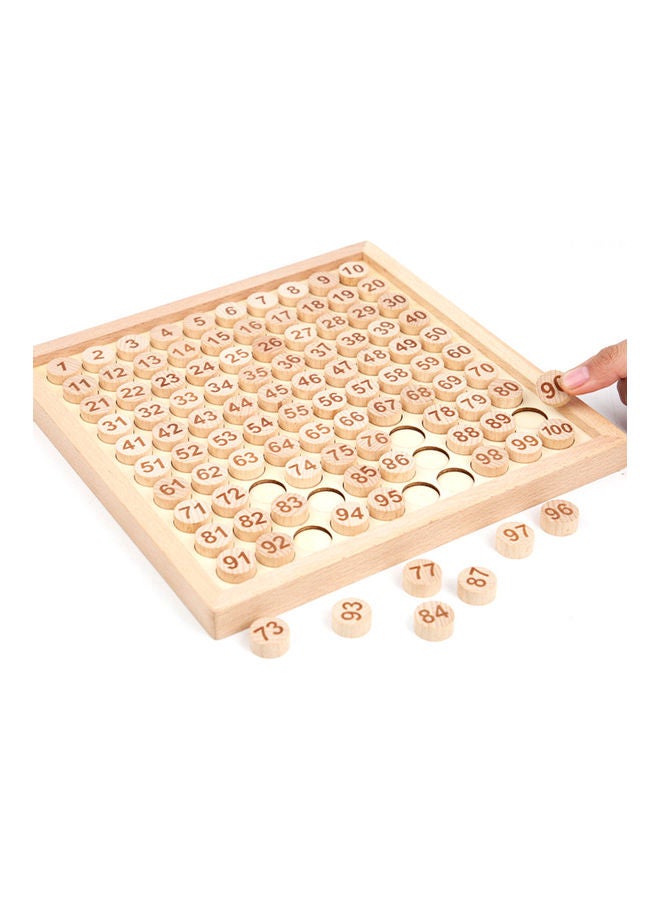 Wooden 1-100 Cognitive Numbers Board Game - Image 4