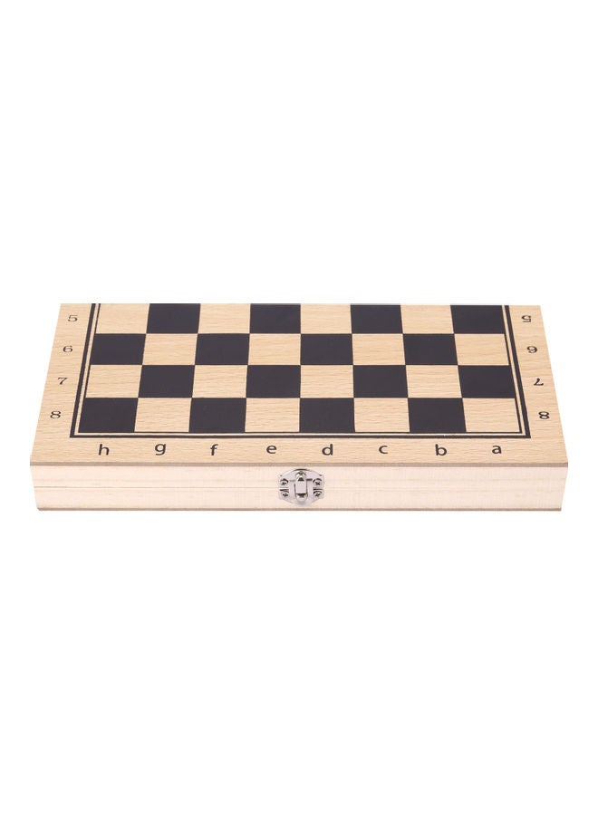 3-In-1 Wooden Chess, Checkers And Backgammon Suit