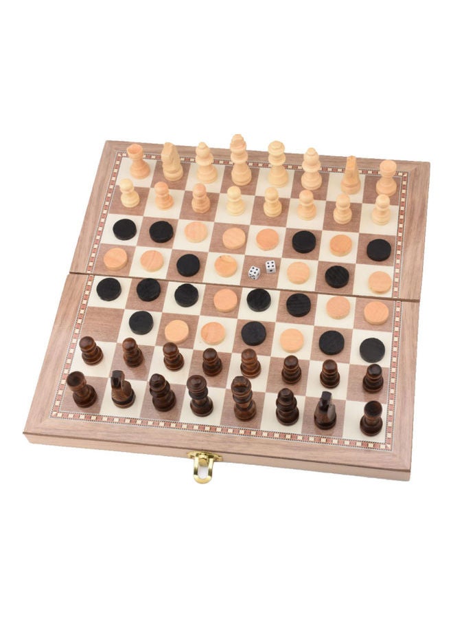 3-In-1 Wooden Chess, Checkers And Gomoku Suit - Image 2