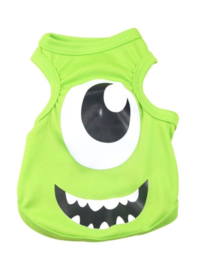 Generic Cartoon Printed Pet Vest Green/Black/White 38x48cm  - Image 1
