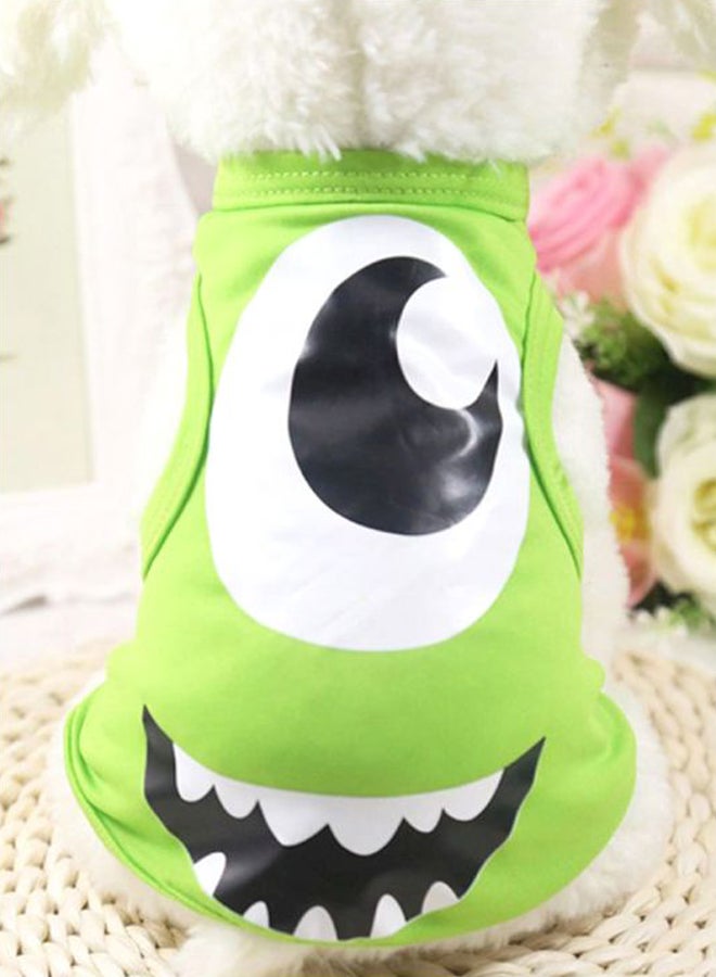Generic Cartoon Printed Pet Vest Green/Black/White 38x48cm  - Image 3