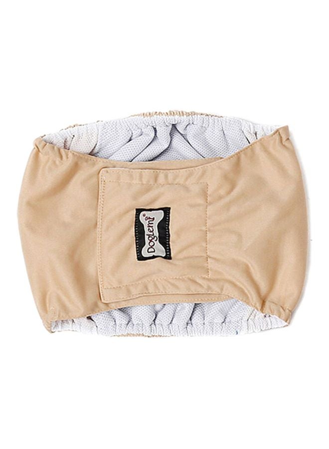 Generic Washable Wrap Waterproof Toilet Training Dog Physiological Pant Beige/Grey 25x18cm  - Image 1