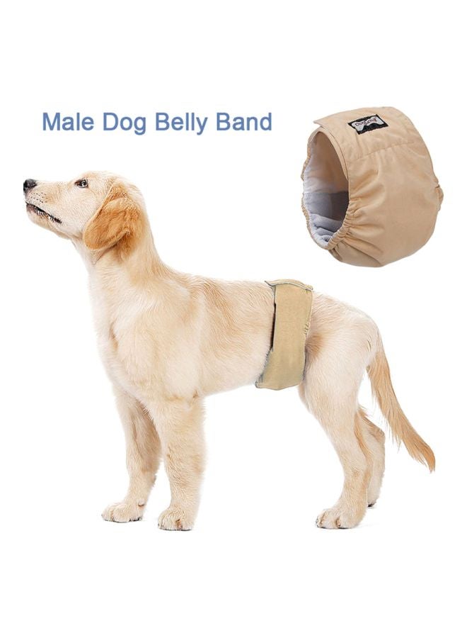 Generic Washable Wrap Waterproof Toilet Training Dog Physiological Pant Beige/Grey 25x18cm  - Image 2