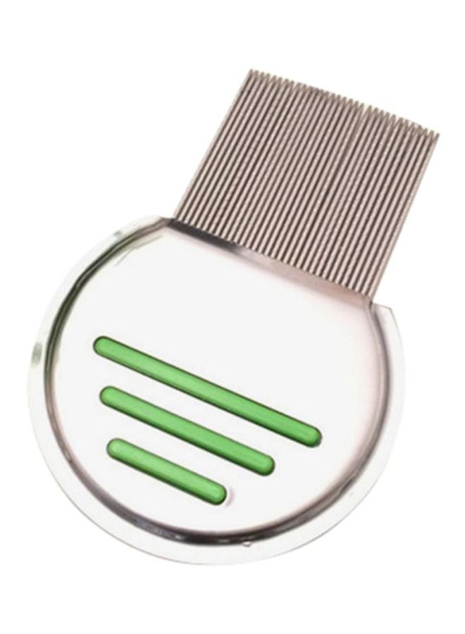 مشط ذو إبر ملولبة من ستانلس ستيل أخضر/فضي
