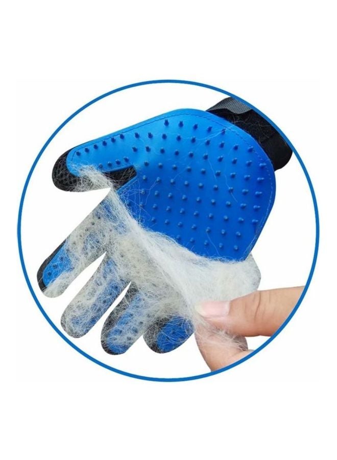 Generic Bath Brush Pet Hair Remover Gloves Blue 23x18cm - Image 2
