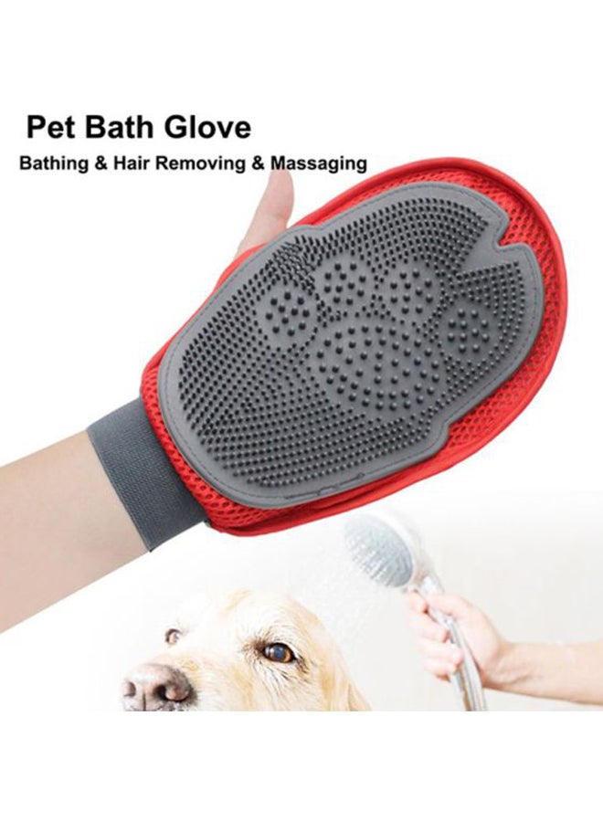 Generic Pet Grooming Glove Red/Grey - Image 2