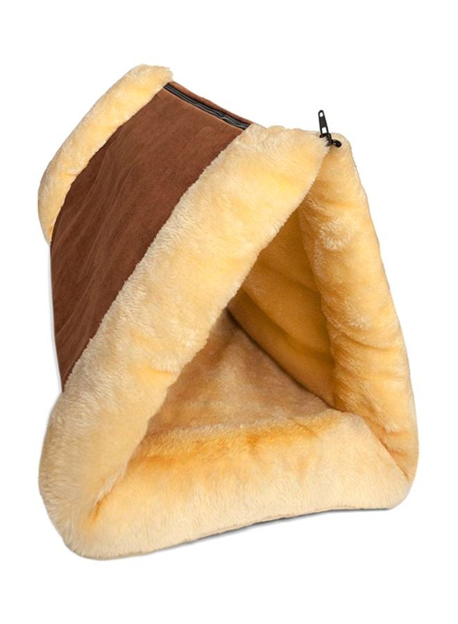 Generic 2-In-1 Pyramid Tunnel Bed And Mat Brown/Yellow  - Image 2